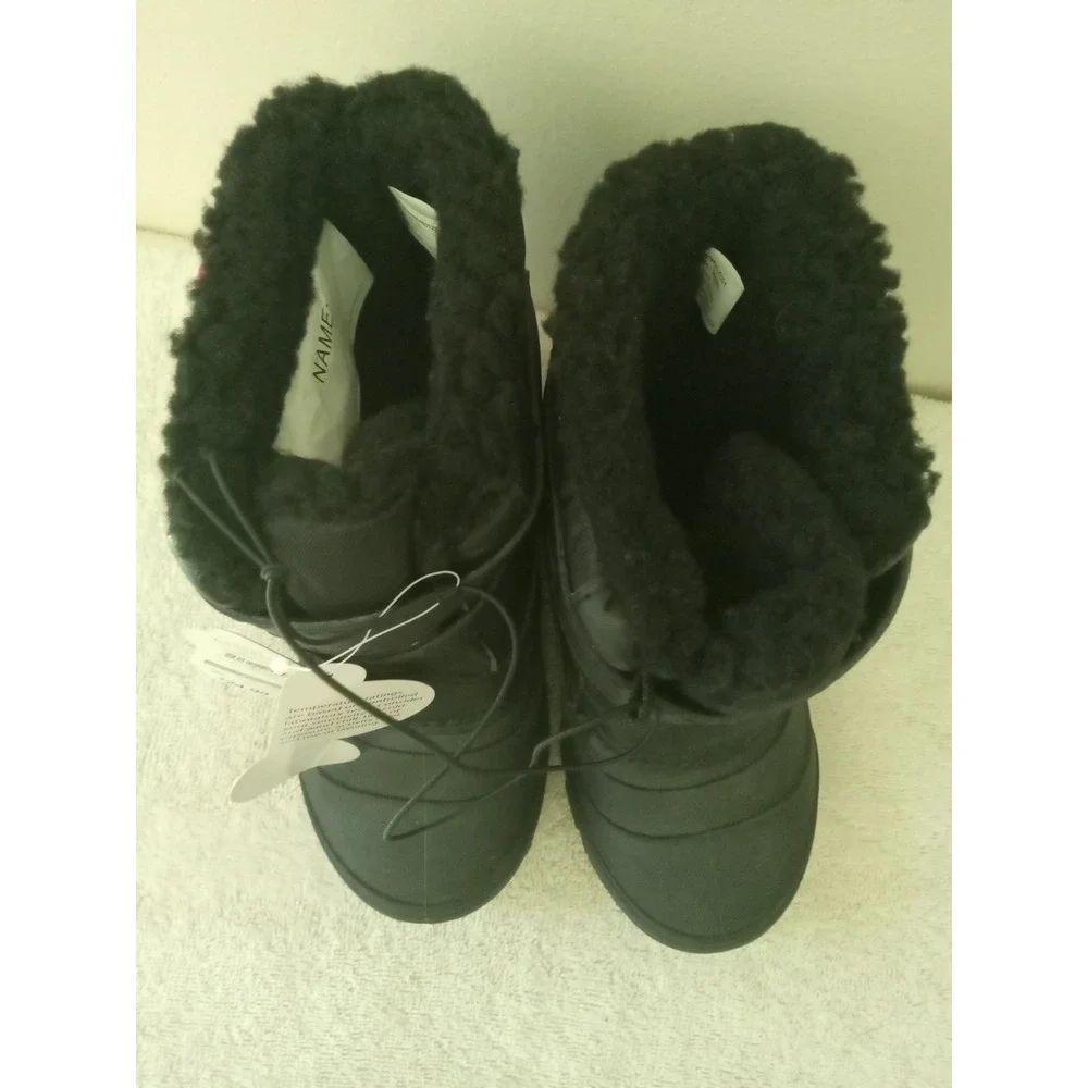 Wonder Nation Size 10 Girls Temperature Rated Winter Boots black pink NWT
